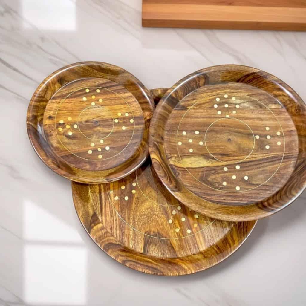 Elegant Brass Plate Set