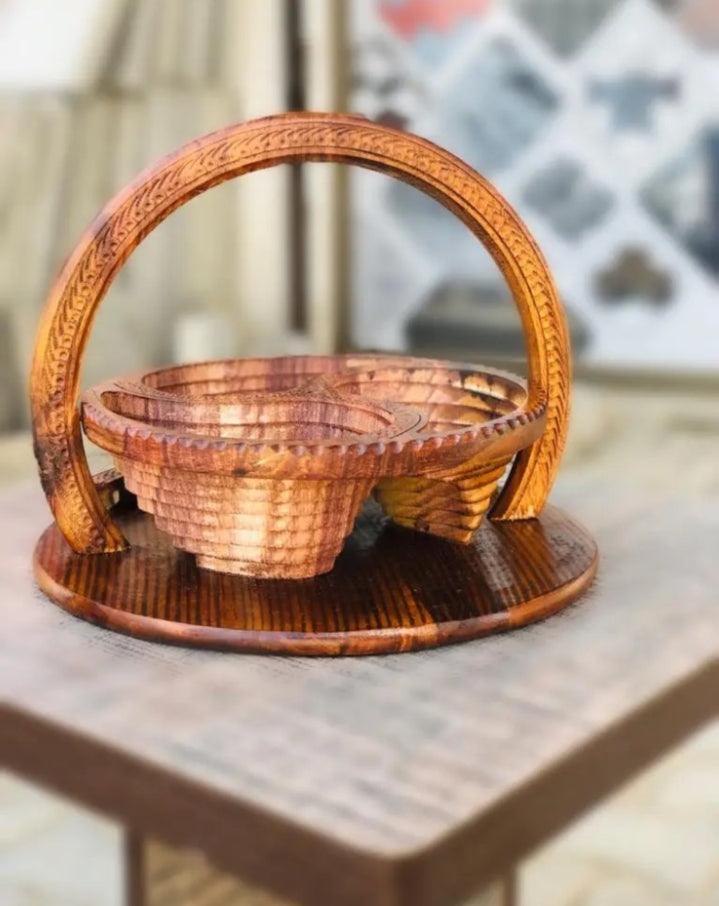 Wooden Dry Fruit Tukri