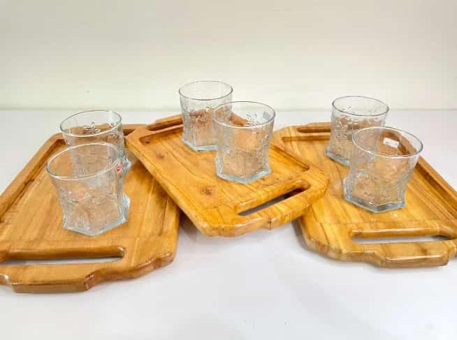 Pure Wooden Tray Set