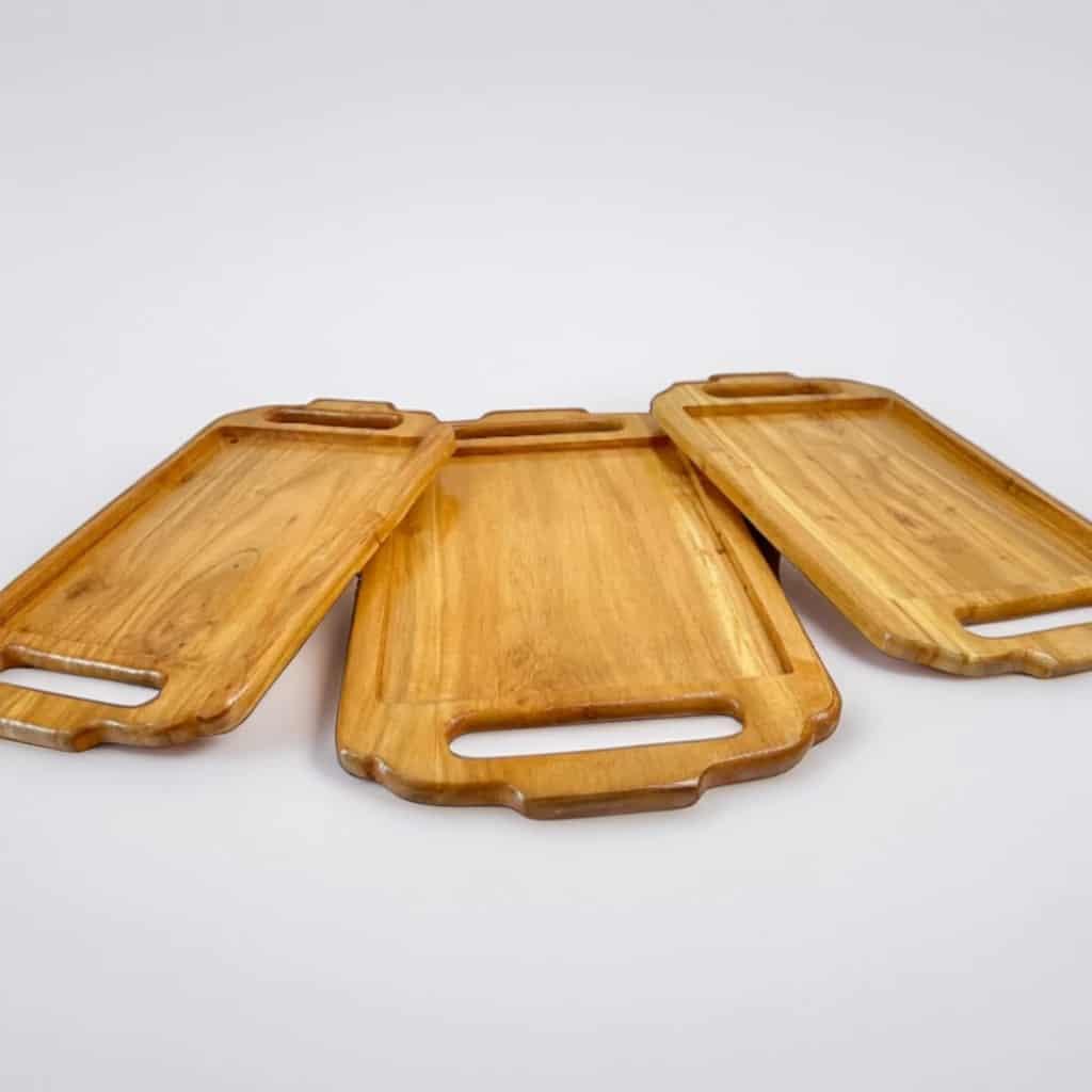 Pure Wooden Tray Set