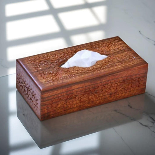Stylish Wooden Tissue Box